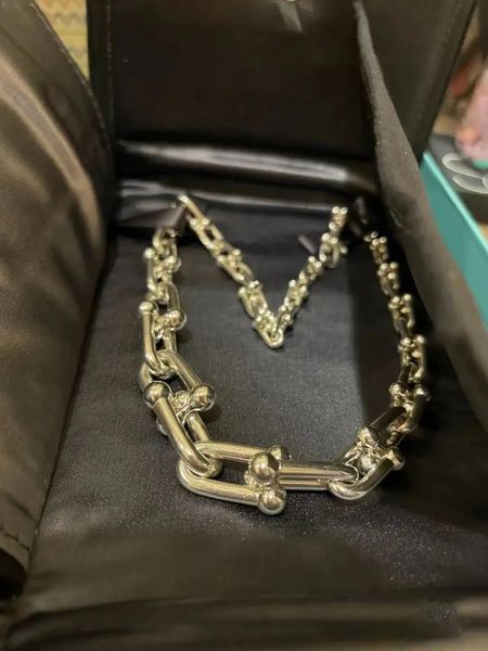 Colliers Designer Nouveau collier d'amour chaînes de bracelet coeur Bracelet ensemble colliers pour femmes changement progressif matériel en fer à cheval hommes couple mode Top Qualit
