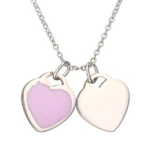 necklaces designer Colliers en acier inoxydable doux coeur pendentifs chaînes charmes tour de cou collier de mode pour les femmes bijoux de fête de mariage filles cadeaux