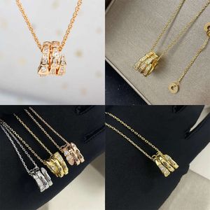 Ketters Designer Women Snake Bones Titanium Staal Diamant Valentijnsdag Geschenkkoker Keten Juwelen Accessoires met doos Originele kwaliteit