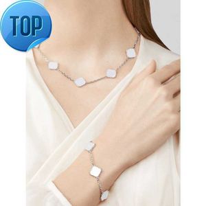 Ketters ontwerpers mode vier blad klaver ketting sieraden sets voor vrouwelijke kettingen en armbanden 5 motieven geschenk roestvrij staal