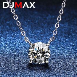 Colliers djmax 13ct Lady's diamant clavicule chaîne top qualité original s925 sterling argente Moissanite Pendant collier pour femmes 2023