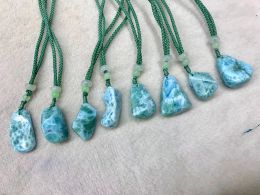 Colliers Dominica Larimar / cuivre pectolite en pierre pendentif naturel bijou de bijoux de pierres précieuses pendentifs pour femme pour homme pour cadeau!