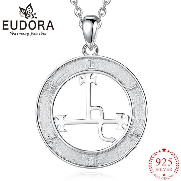 Collares Eudora Sterling Sier Lilith Sigil Collar Guerrero Religioso Colgante Simple Moda Hombres Mujeres Joyería Exquisitos Regalos