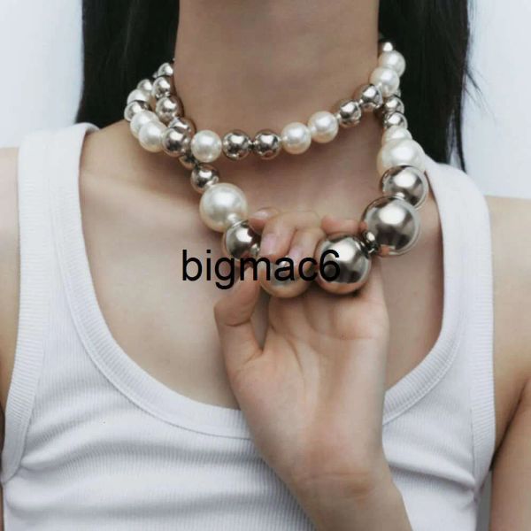 Collares Las marcas europeas y americanas tienen diseños personalizados collares de perlas artificiales simples versátiles y de moda