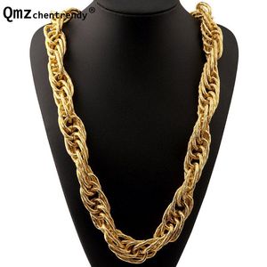 Kettingen Extracoarse Overdreven Gedraaid Gevlochten Touw Mannen Ketting Hip Hop Tshow Bijoux Mannen Vrouwen Joyas Tonen Henneptouw Sieraden