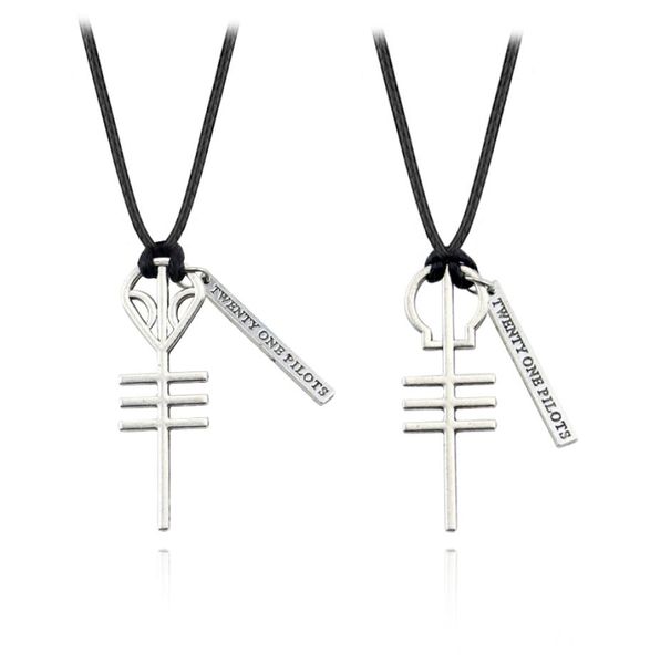 Collares Moda 21 Twenty One Pilots Rock Band Esqueleto Colgantes Cord Bff Amigos Collar Punk Hombres Mujeres Música Hip Hop Jewelr7244888