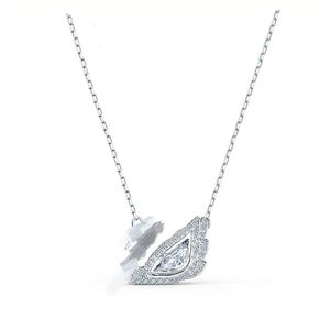 Colliers Collier de créateur de cygne en or 14 carats pour femmes, pendentif en diamant, collier de styliste de style INS, cadeau émotionnel, bijoux pour femmes pour exprimer leur amour