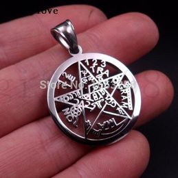 Colliers Fate Love, 5 pièces, pendentif en acier inoxydable, taille 30mm, religieux, Wicca, paganisme, sans chaîne, en vrac, vente en gros