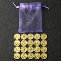 Colliers Genshin Impact Mora Coin Trinity Noeud Triquetra Ancien Symbole Celtique Amulette Sac Jeu Bijoux Cosplay Accessoires En Gros