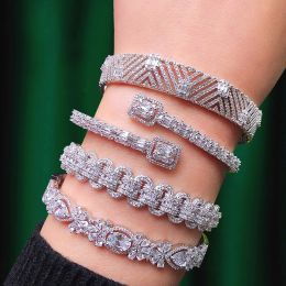 Collares Godki de moda Arabia Saudita brazalete anillo juegos de joyas para mujer fiesta de boda India Dubai Brincos Para as Mulheres 2023