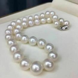 Magnifique collier de perles naturelles blanches de la mer de Chine méridionale AAAA 109 mm, 18 pouces