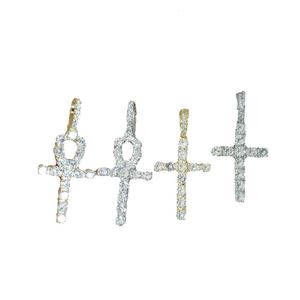 Colliers Hop Cross pour Hip T Diamants Pendentif Hommes Femmes Cadeau Collier Bijoux Plaqué Or Cuivre Zircons Cubain Lien Chaîne GG