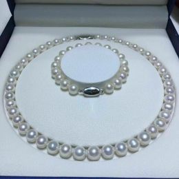 Colliers Hot Aaaa + Japonais Akoya 89 mm Collier de perle blanc 40cm 45cm 50cm 55cm 60cm 70cm 90cm 110cm 130 Bracelet7.58 pouce 925S