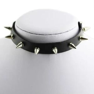 Colliers Hot Punk Spike Leather Choker femme homme collier Collier Punk Tone Torques Studs emo Metal Gothic 7ent BCU6