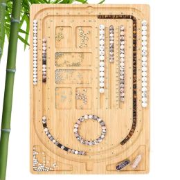 Colliers bijoux conceptions de perles de plateau plateau en bois conceptions planches de bricolage plates de perles plateaux pour bracelets de bijoux Colliers