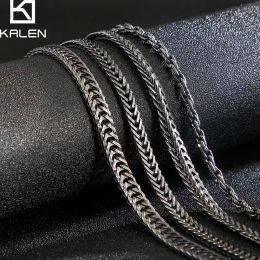 Colliers Kalen Collier de chaîne de liaison mate en acier inoxydable pour hommes 8 mm chaîne de liaison torsadée Jewellry New Arrivals 2020