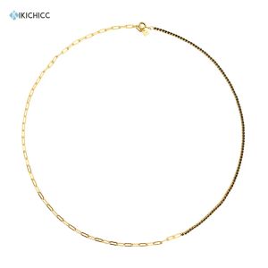 Colliers Kikichicc 100% 925 SERRLING Silver Black CZ Zircon Chains Chocker Splice Crystal Collier 2020 Rock Punk Party Best Gift Bijoux