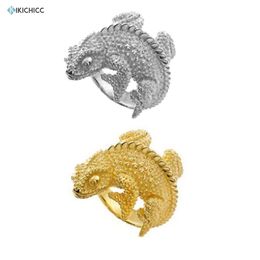 Colliers Kikichicc Sterling Sier grand grand lézard épais redimensionnable anneaux réglables femmes Rock Punk bijoux fins fête de mariage