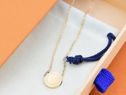 Colliers L dans le ciel chaîne collier en or/argent discount bijoux de créateur pour femmes avec boîte de sac à poussière Fendave