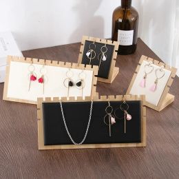 Kettingen L stijl bamboe kettinghouder stand zachte sieraden organisator ketting display hanger sieraden hanger opslag sieraden verpakking