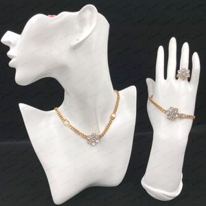 Colliers Colliers de luxe bracelet de créateur pour femme bijoux de créateur bague femme pendentif colliers diamant fleur collier cadeau de mariage