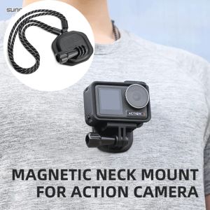 Kettingen magnetische actie camera nekbevestiging borst body camera ketting lanyard pov vlog houder voor goPro 11/ insta360 x3/ actie 3