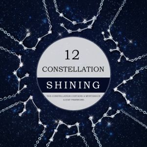 Colliers Modian réel 925 argent Sterling douze Constellations bélier gémeaux capricorne mode cristal collier pendentif pour femmes bijoux