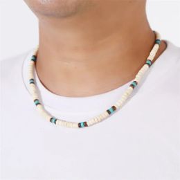 Colliers Natural Coconut Shell 3 Colours Perles d'espaceur Collier Surfeur Collier Fashion Nouveau bijoux tribal pour hommes et femmes bijoux de yoga