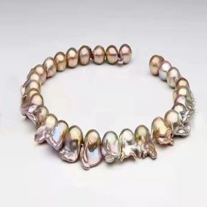 Colliers Collier de perles baroque d'eau douce naturelle AAA Fashion haute qualité Irréguleuse Grandes bijoux pour femmes