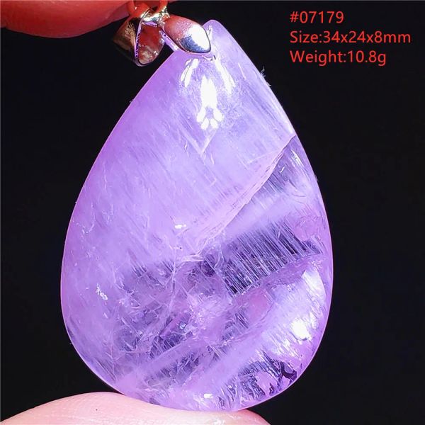 Colliers Natural Purple Kunzite Water Drop Perle Pendentif Femmes Hommes Cat Eye Kunzite Bijoux Collier Fashion Rare Bijoux aaaaaa