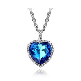 Neoglory Heart Love Maxi Boho Collier ras du cou avec pendentifs pour femme, bijoux tendance ornés de cristaux d'Autriche