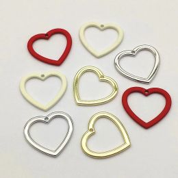 Kettingen nieuwe aankomst!24x22 mm 100 stcs zink legering hangers hart charme voor handgemaakte ketting/oorbellen diy onderdelen sieraden bevindingen