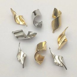 Collares nuevos llegadas!27x11 mm 100pcs encanto de forma retorcida de latón para aretes de collar hechos a mano piezas de bricolaje hallazgos de joyas componentes