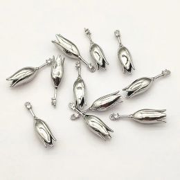 Kettingen nieuwe aankomst!28x7mm 50 stks kubieke zirkonia hanger bloem charme voor ketting oorbellen diy onderdelen, sieraden bevindingen componenten