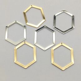 Kettingen nieuwe aankomst!33x25mm 100 stks koperen hangers zeshoek charme voor handgemaakte ketting oorbellen diy onderdelen sieraden bevindingen