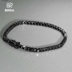 Nieuw ontwerp zwarte Vvs Moissanite tennisketting Pass Diamond Tester Iced Out Diamond 925 zilveren armband voor mannen vrouwen