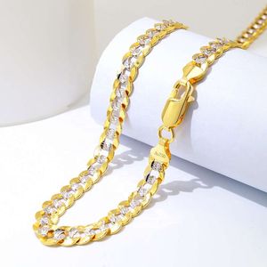 Collares Nueva moda Au750 macizo auténtico 18k joyería de oro quilates cadena de oro amarillo puro collar de hombre cadena cubana de oro al por mayor a granel