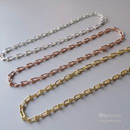 Colliers nouvel amour long collier bracelet mince en forme de fer à cheval matériel designer bijoux femmes hommes couple mode top qualité mariage par