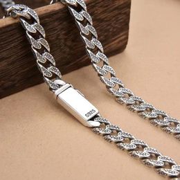 Colliers Nouveau S925 pur argent zodiaque année Simple collier mode personnalité HipHop tête de tigre chaîne pour hommes et femmes bijoux cadeaux