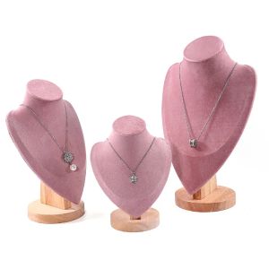 Collares Nuevo Veet Joyería Collar Modelo Busto Mostrar Expositor Colgantes Maniquí Soporte Organizador Tamaño Rosa