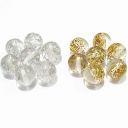 Colliers les plus récents 20 mm 100pcs / sac Résine transparente avec AB Silvery / Gold Glitter Perles pour enfants gros collier / Design de bricolage fait à la main