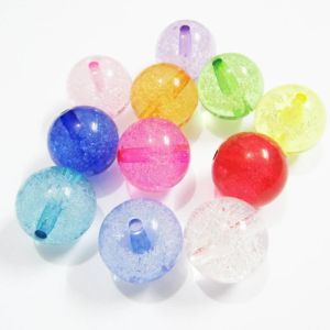 Colliers plus récent en gros 12mm 500 pcs/lot, 20mm 100 pcs/lot perles à bulles acryliques pour la mode gros collier/bijoux pour enfants