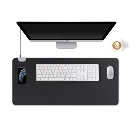 Colliers Office Mouse Pad avec QI Multiplit Charger Desk Mat de bureau sans fil Protecteur de bureau de charge sans fil rapide pour iPhone / Samsung / Huawei