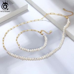Colliers ORSA bijoux mode 925 en argent Sterling trombone chaîne collier de perles Vintage gros lien pour les femmes chaîne bijoux GPN13