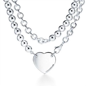 Kettingen hanger merkontwerper nieuwe kwaliteit sterling sier tiffaniness ketting naamplaat sieraden cadeau p7kj