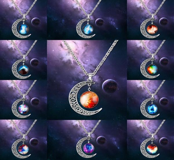 Colliers Pendants Elements Fashion Bijoux coréen pas cher Nouveau vintage Starry Moon Extérieur Space Univers Gemstone Pendants Colliers 2648152