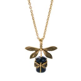 Colliers pendents Colliers Insectes Pendants Design Dragonfly Steampunk Bijoux Chaîne en alliage Long collier