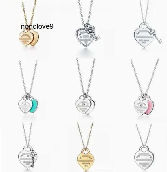 Colliers pendents Colliers Colliers Pendants Colliers NOUVEAU Designer Love Chérie pour Gold Silver S925 Boucles d'oreilles Gift de mariage