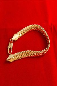 Kettingen hangers verkoopt massieve 18k geel goud gevulde gevulde 24 10mm 85G Herringband ketting heren ketting gf sieraden223A18844529958932