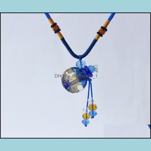 Colliers Pendentifs Diffuseur de bijoux par verre Essentiel rechargeable Bouteille d'huile colorée Pendentif Noctilucent Collier Gourde 6 couleurs Ne582 D